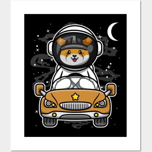 Astronaut Car Floki Inu Coin Floki Army To The Moon Crypto Token Cryptocurrency Wallet Birthday Gift For Men Women Kids Posters and Art